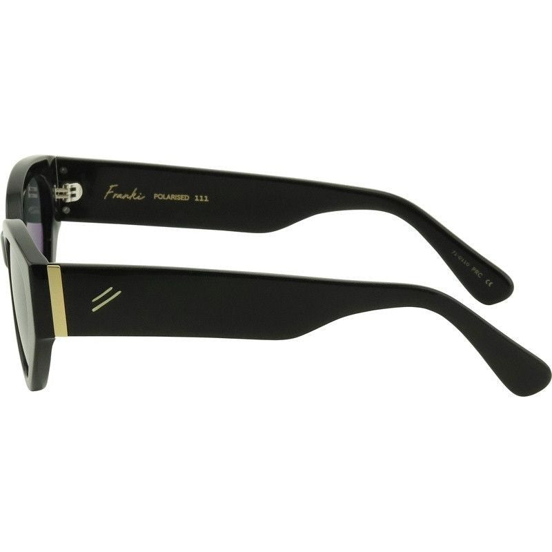 Franki, Shiny Black/Grey Polarised Lenses