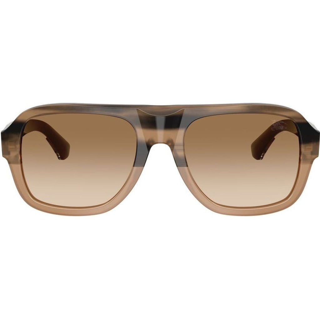 BE4478, Striped Beige/Brown Gradient Lenses