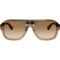 BE4478, Striped Beige/Brown Gradient Lenses