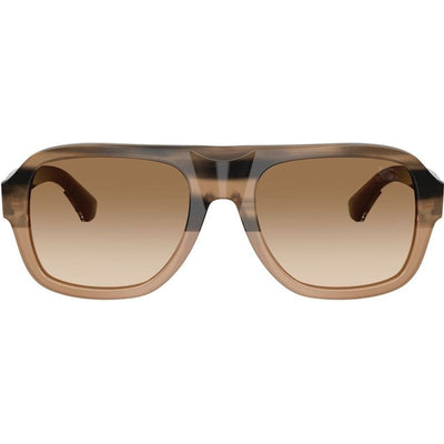BE4478, Striped Beige/Brown Gradient Lenses