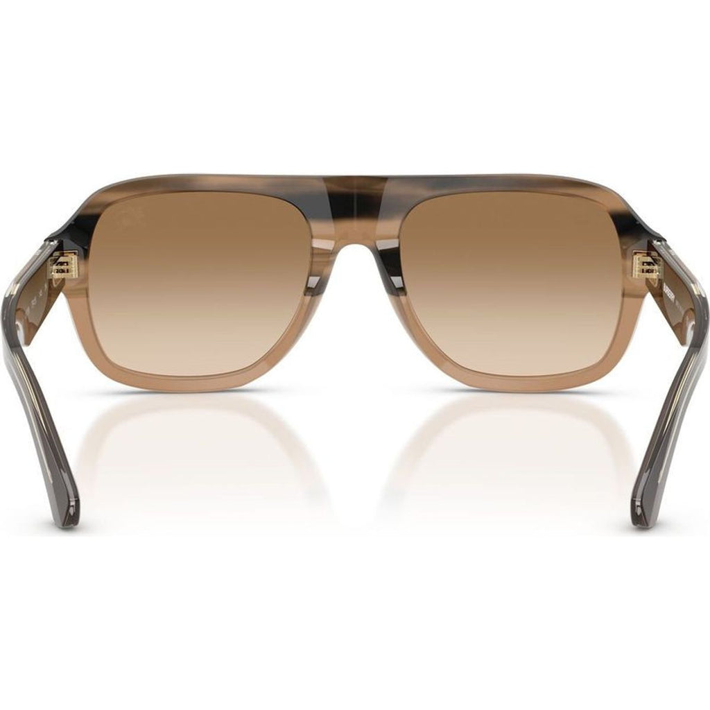 BE4478, Striped Beige/Brown Gradient Lenses