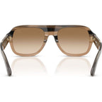 BE4478, Striped Beige/Brown Gradient Lenses