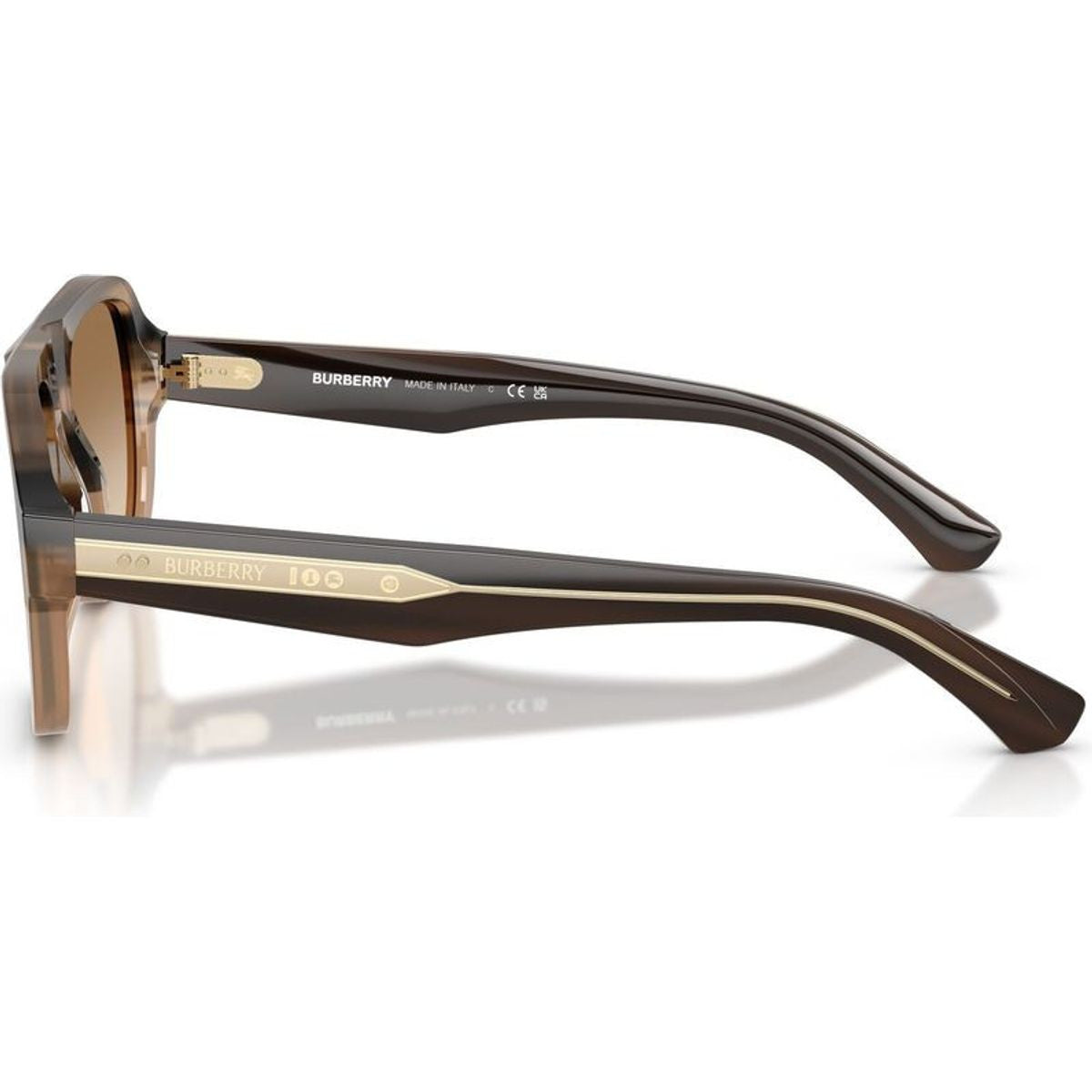 BE4478, Striped Beige/Brown Gradient Lenses