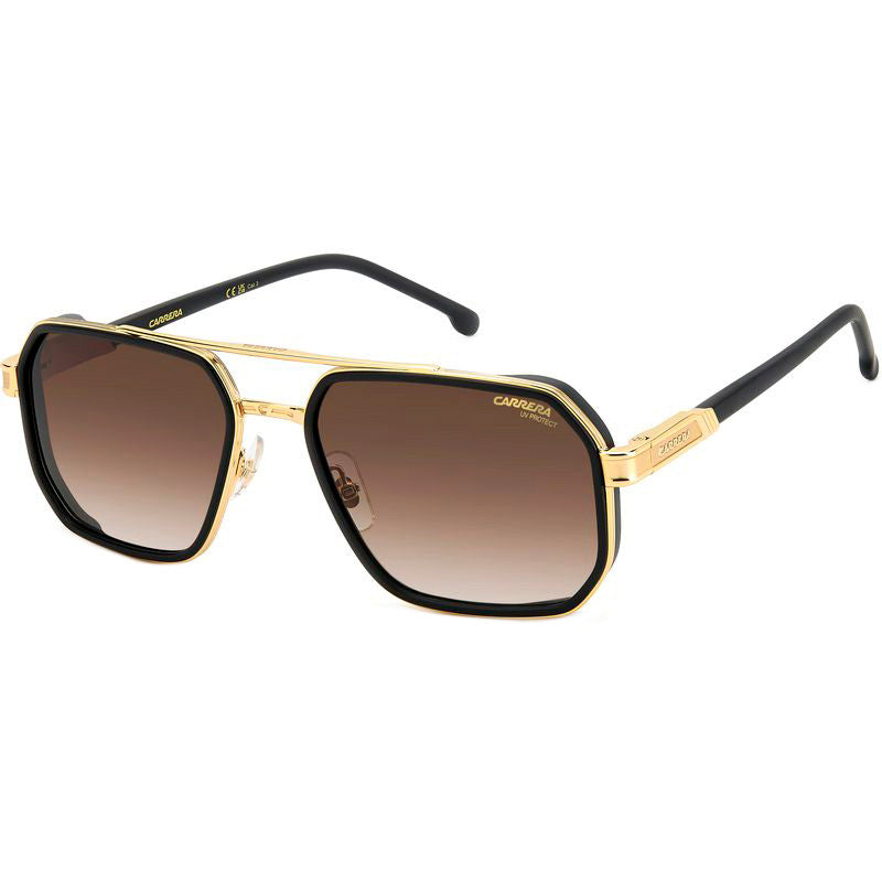 1069/S, Matte Black Gold/Brown Gradient Lenses