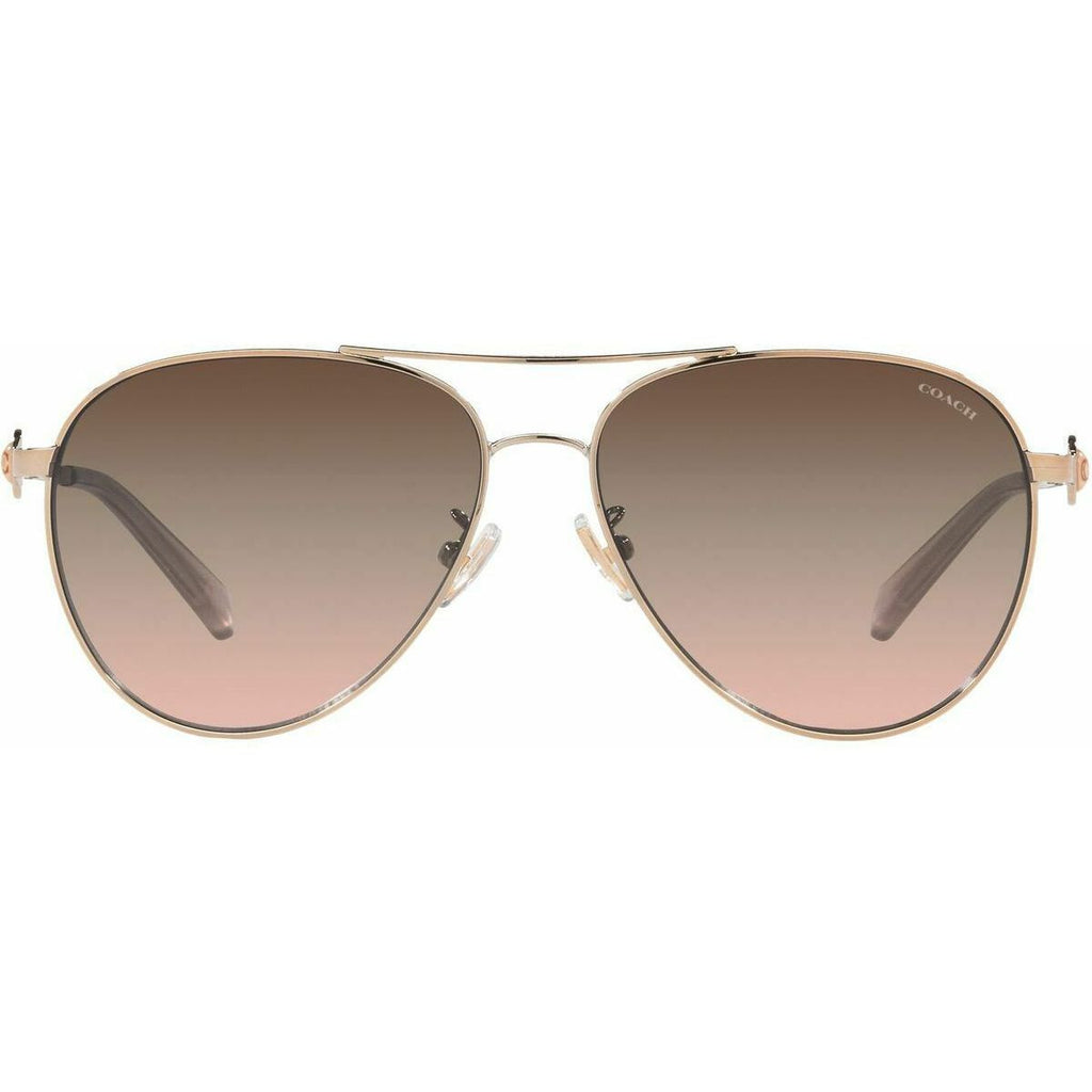 HC7128, Shiny Rose Gold/Brown Pink Gradient Lenses