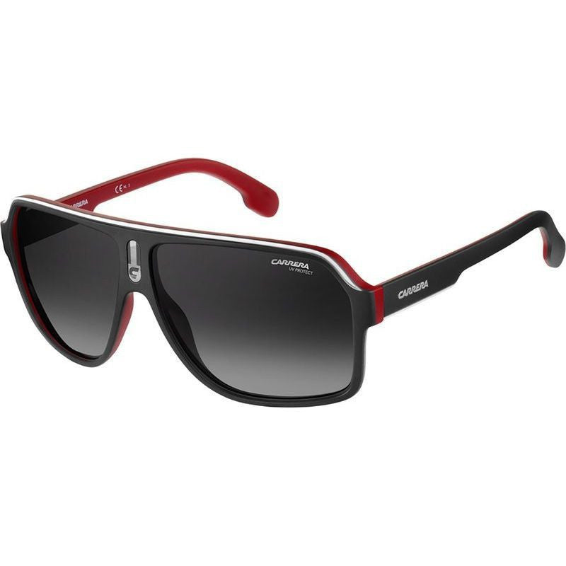 1001/S, Matte Black Matte Red/Dark Grey Gradient Lenses