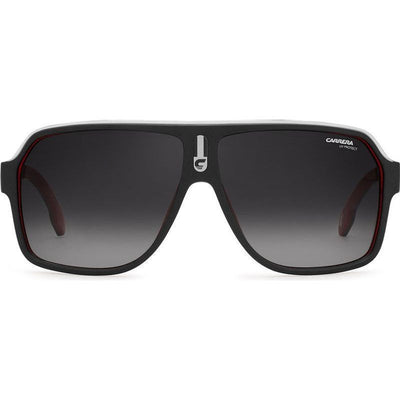 1001/S, Matte Black Matte Red/Dark Grey Gradient Lenses