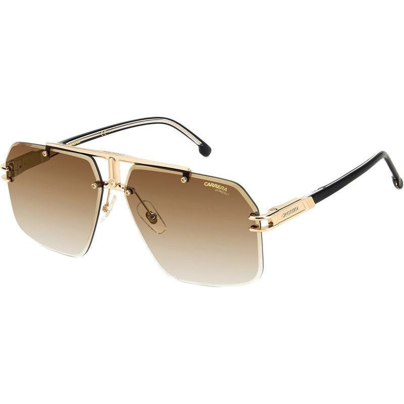 1054/S, Black and Gold/Black Brown Green Gradient Lenses