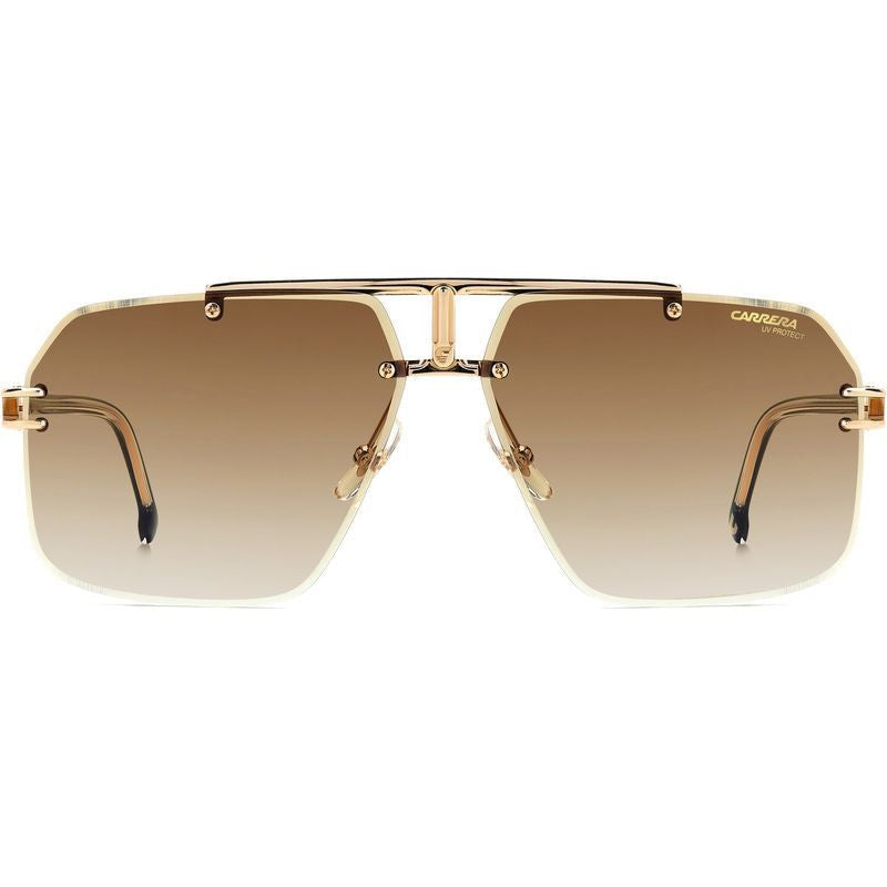 1054/S, Black and Gold/Black Brown Green Gradient Lenses