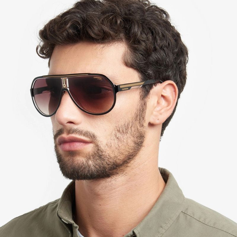 1057/S, Black Gold/Brown Gradient Lenses