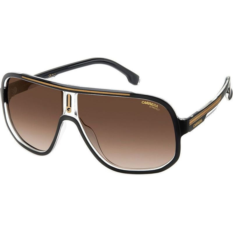 1058/S, Black and Gold/Brown Gradient Lenses