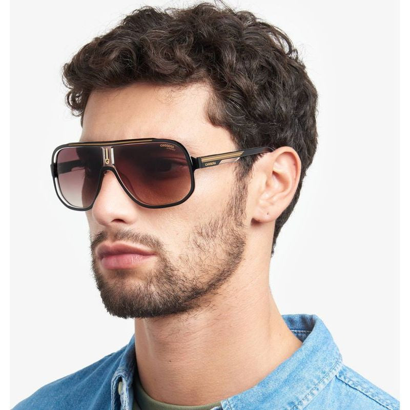 1058/S, Black and Gold/Brown Gradient Lenses
