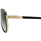 1076/S, Black and Gold/Dark Grey Gradient Lenses