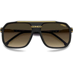 1077/S, Matte Black and Gold/Brown Gradient Lenses