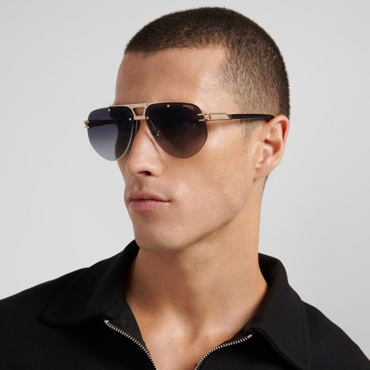 1087/S, Gold and Black/Dark Grey Gradient Lenses