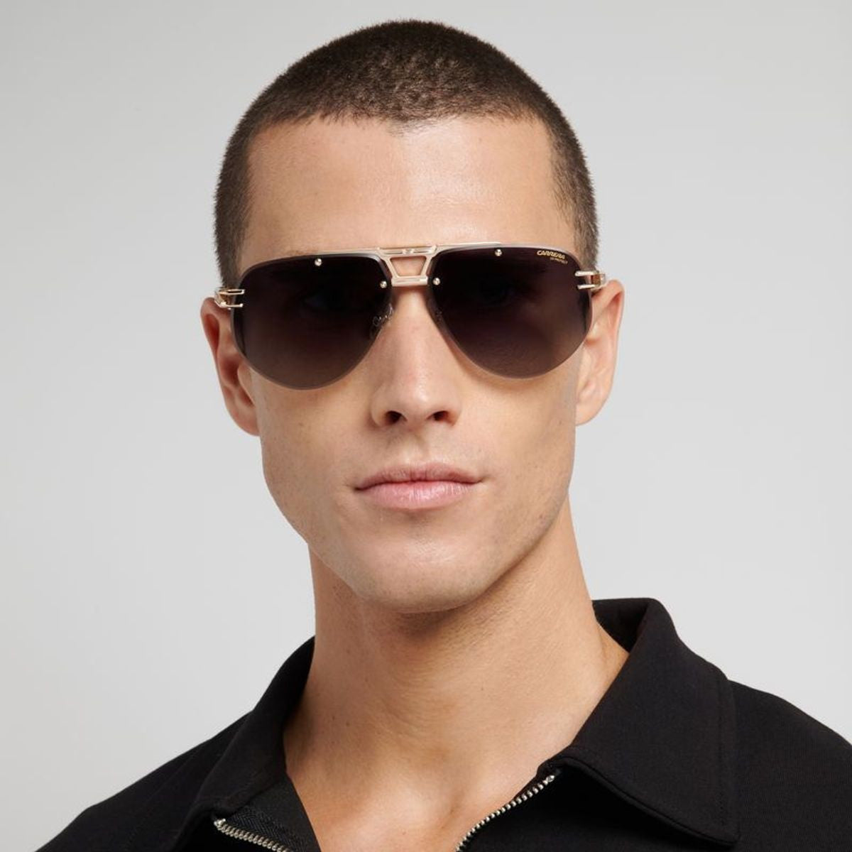 1087/S, Gold and Black/Dark Grey Gradient Lenses