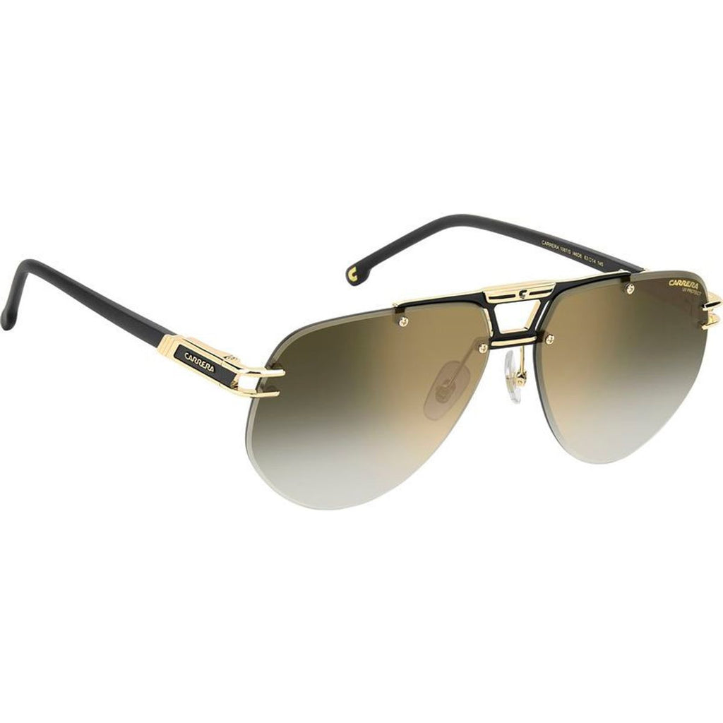 1087/S, Matte Black and Gold/Green Gradient Gold Mirror Lenses