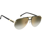 1087/S, Matte Black and Gold/Green Gradient Gold Mirror Lenses