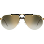 1087/S, Matte Black and Gold/Green Gradient Gold Mirror Lenses