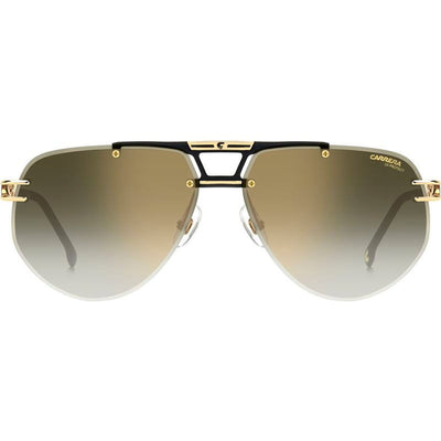 1087/S, Matte Black and Gold/Green Gradient Gold Mirror Lenses