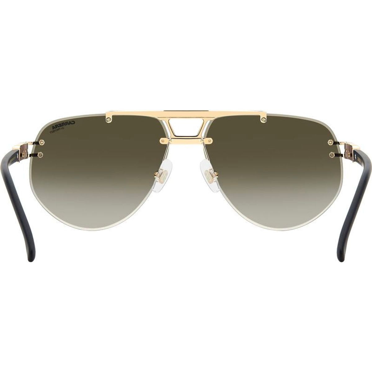 1087/S, Matte Black and Gold/Green Gradient Gold Mirror Lenses