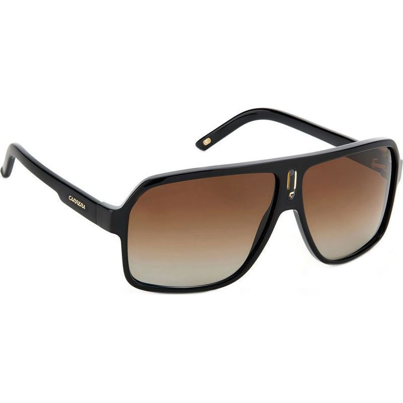 Carrera 27, Shiny Black/Brown Gradient Polarised Lenses