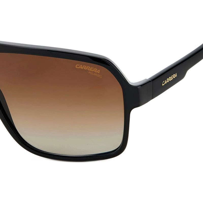 Carrera 27, Shiny Black/Brown Gradient Polarised Lenses