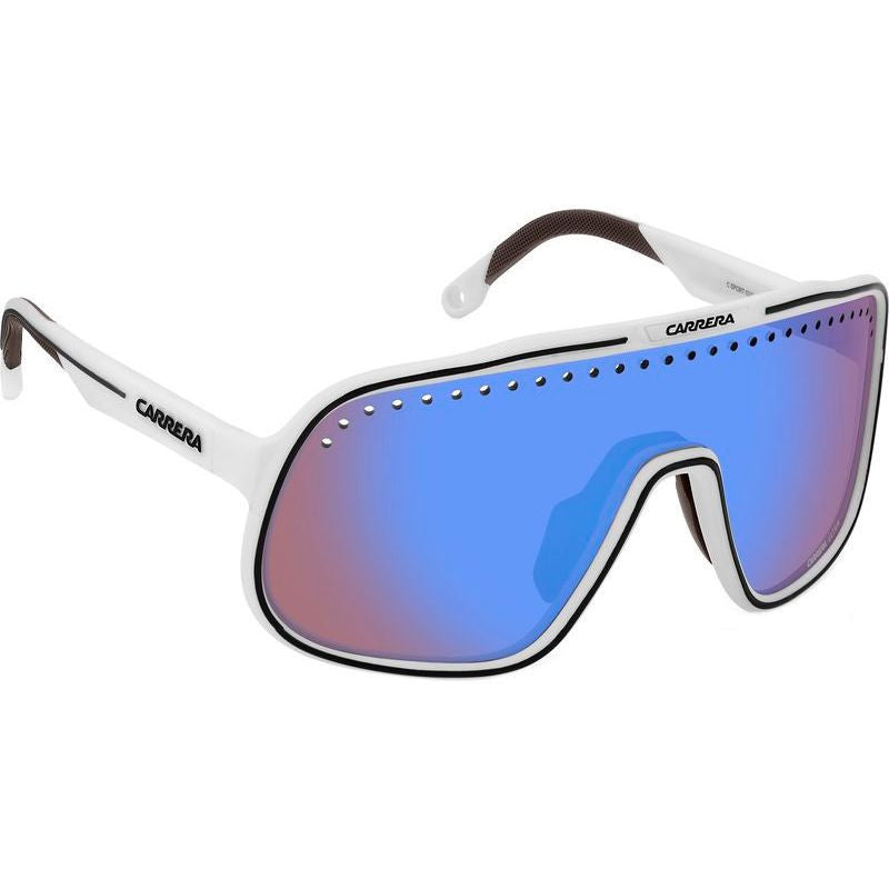 C Sport 02/S, Matte White/High Contrast Blue Mirror Lenses