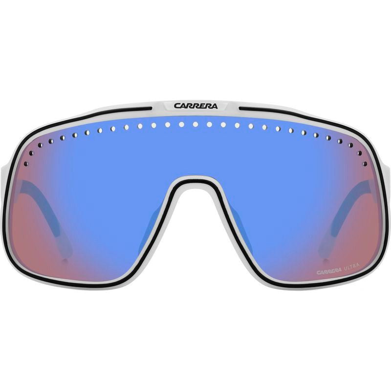 C Sport 02/S, Matte White/High Contrast Blue Mirror Lenses