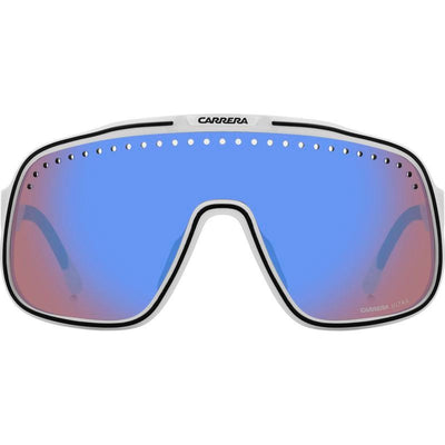 C Sport 02/S, Matte White/High Contrast Blue Mirror Lenses