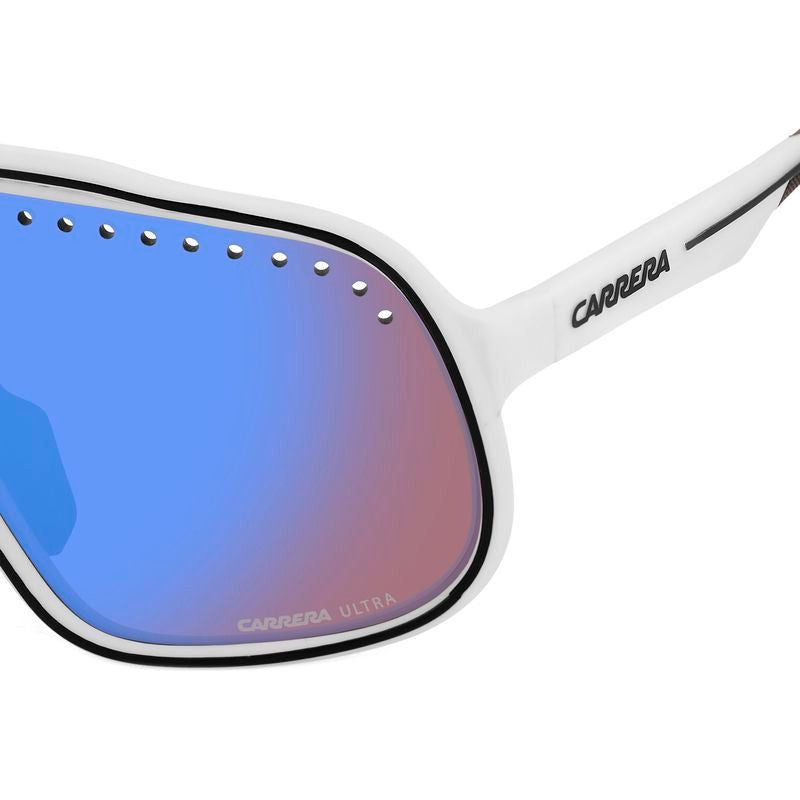 C Sport 02/S, Matte White/High Contrast Blue Mirror Lenses