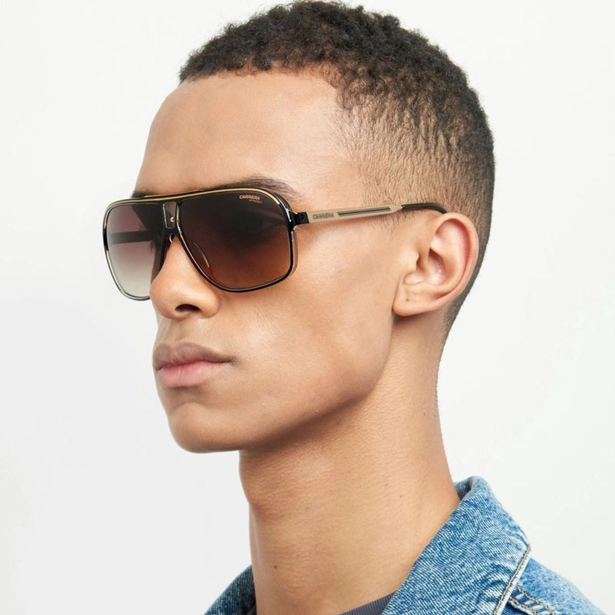 Grand Prix 3, Black Gold/Brown Gradient Lenses