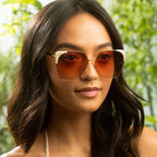 Iris, Mother of Pearl/Peach Gradient Lenses
