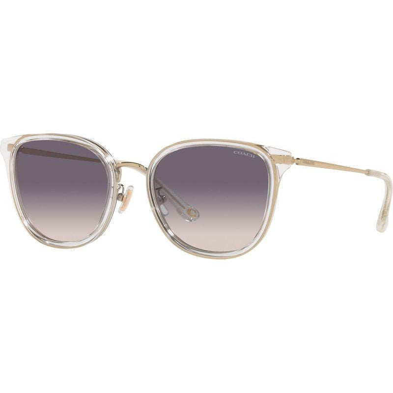 HC7135, Light Gold and Crystal/Purple Pink Gradient Lenses