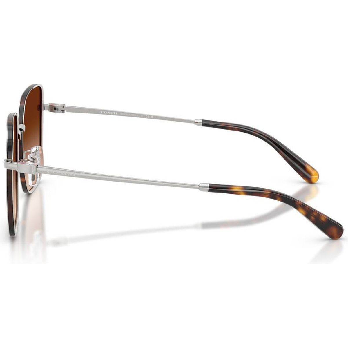 HC7184D, Silver and Dark Tortoise/Brown Gradient Lenses