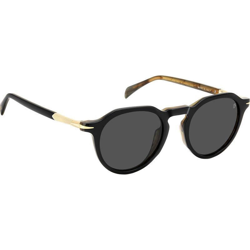 DB 1171/S, Striped Black and Beige/Grey Lenses