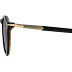 DB 1171/S, Striped Black and Beige/Grey Lenses