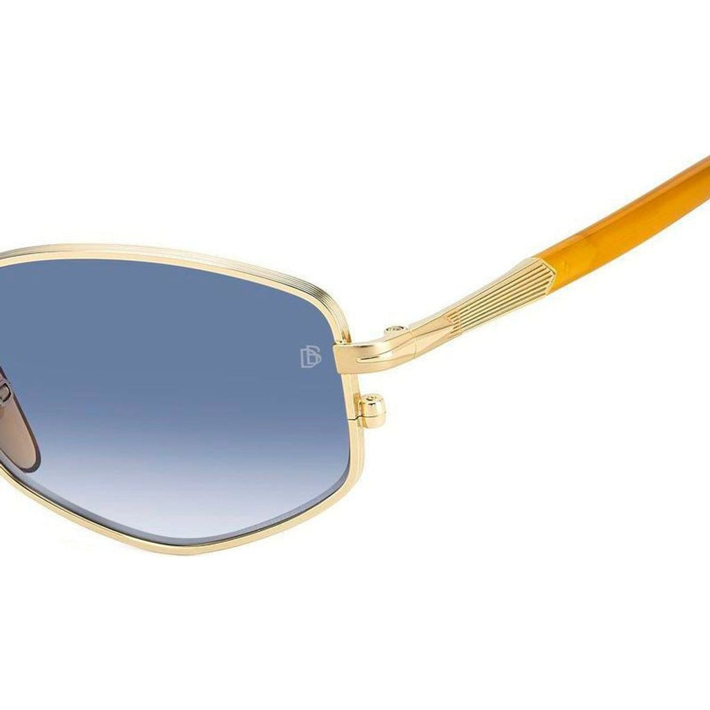 DB 1129/S, Gold Horn/Dark Blue Gradient Lenses