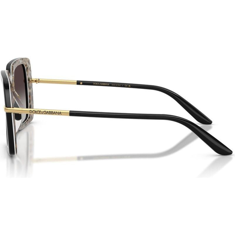 DG4491, Top Black on Leopard/Grey Gradient Lenses