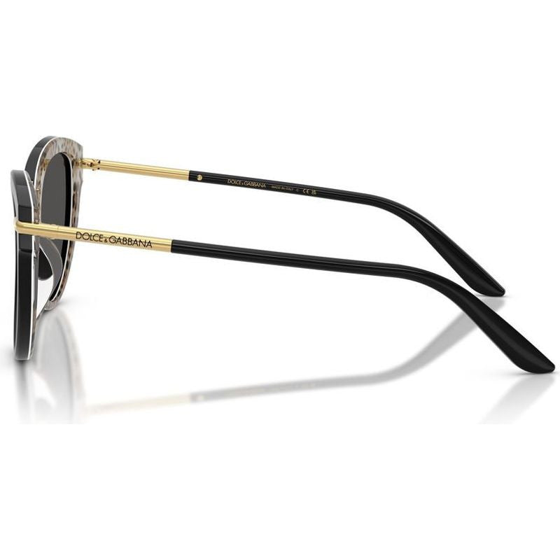 DG4492, Top Black on Leopard/Dark Grey Lenses