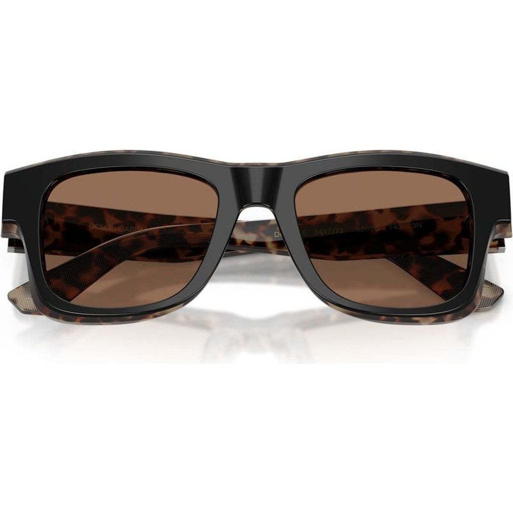 DG4515, Black on Red Havana/Dark Brown Lenses