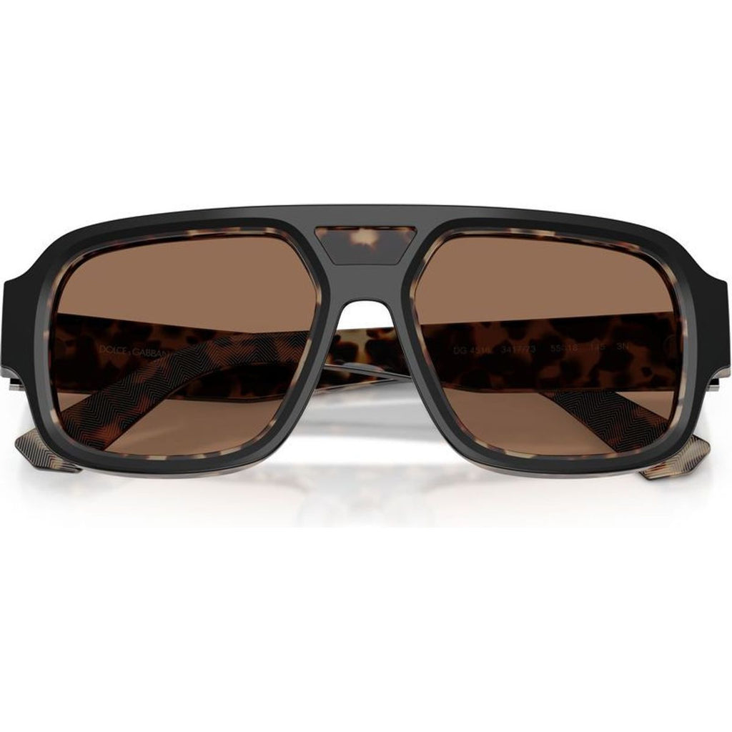 DG4516, Black on Red Havana/Dark Brown Lenses