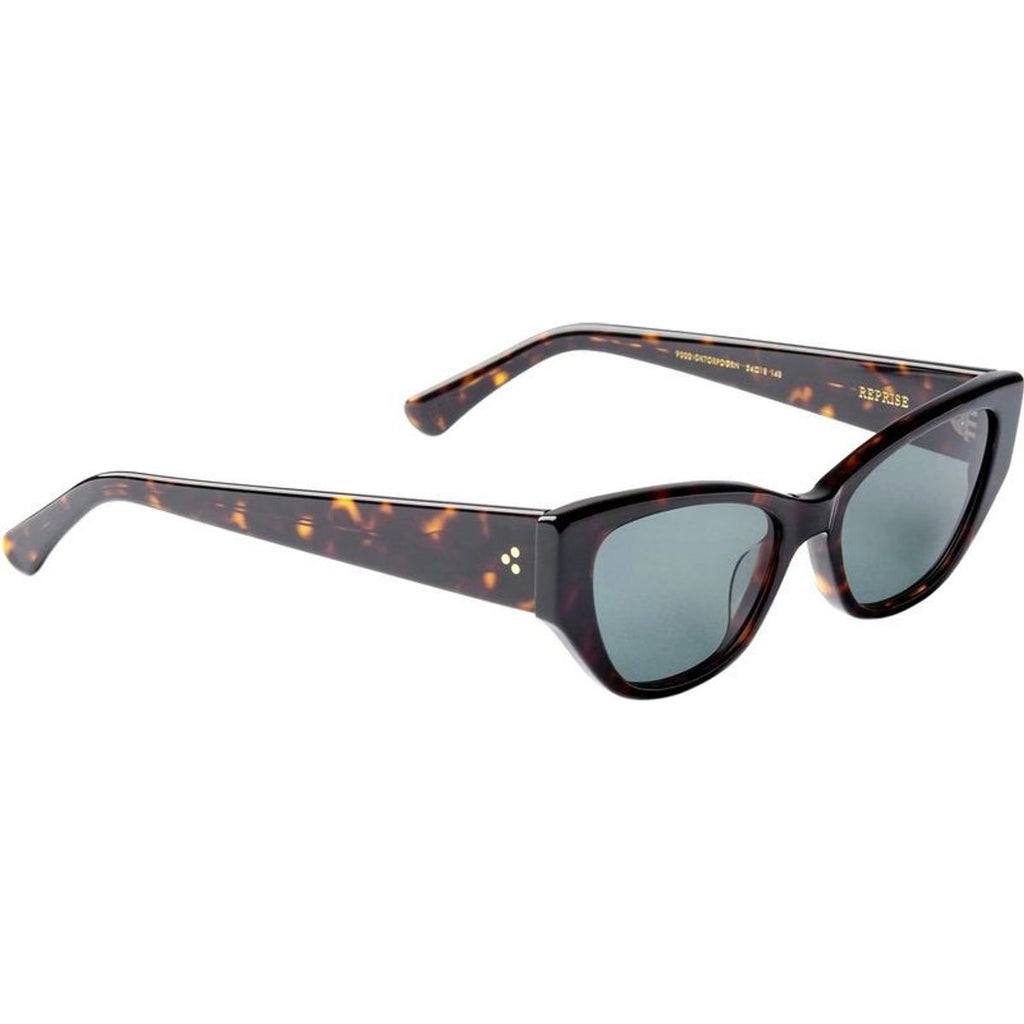 Reprise, Polished Dark Tortoise/Green Lenses