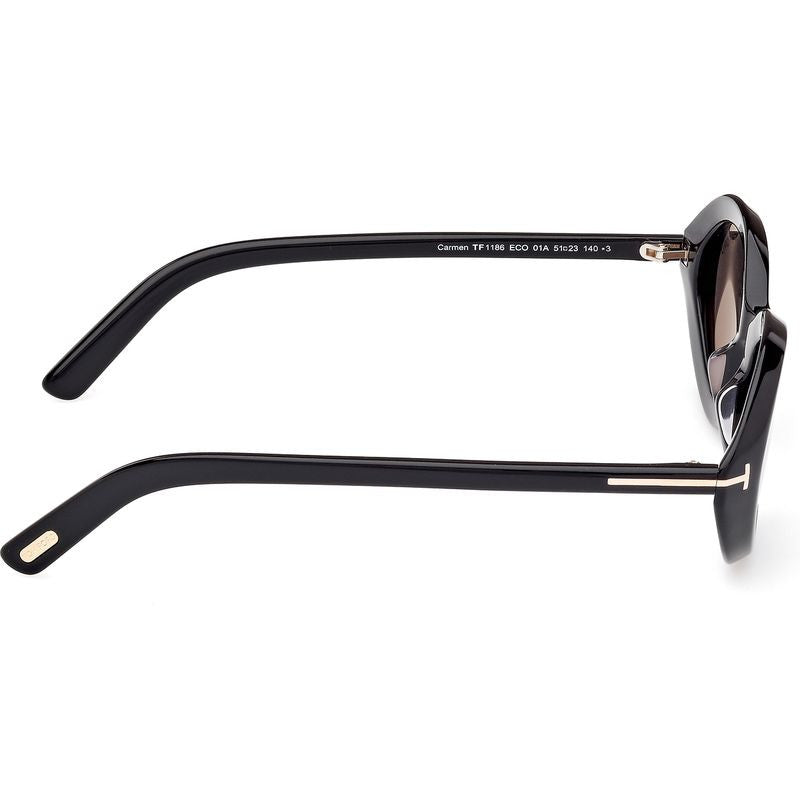 Carmen FT1186, Shiny Black/Smoke Lenses