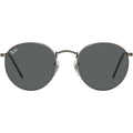 Round Metal RB3447, Antique Gunmetal/Dark Grey Glass Lenses 53 Eye Size