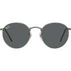 Round Metal RB3447, Antique Gunmetal/Dark Grey Glass Lenses 53 Eye Size