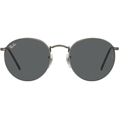 Round Metal RB3447, Antique Gunmetal/Dark Grey Glass Lenses 53 Eye Size