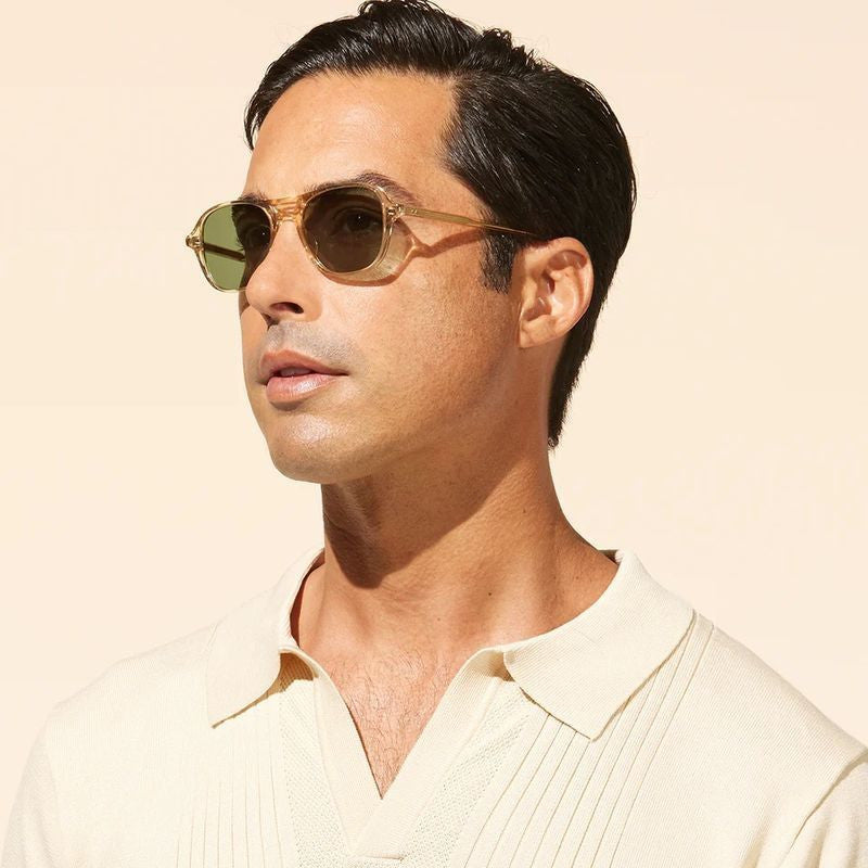Doc, Champagne/Semi-Flat Emerald Lenses