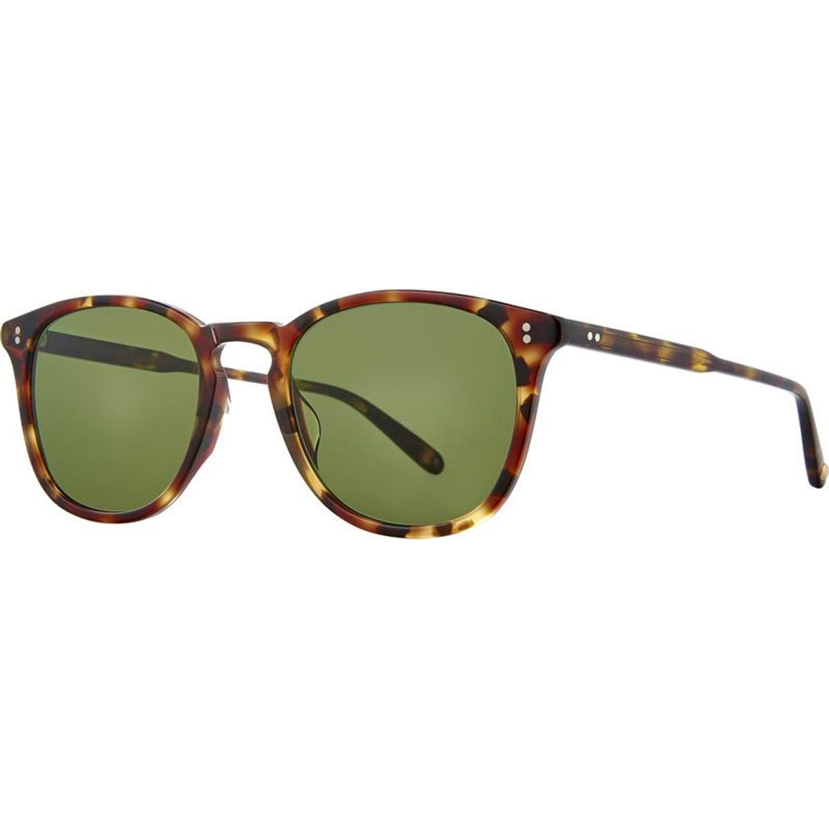 Kinney, Bourbon Tortoise/Semi-Flat Pure Green Glass Lenses 51 Eye Size