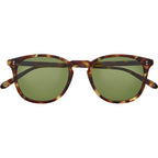 Kinney, Bourbon Tortoise/Semi-Flat Pure Green Glass Lenses 51 Eye Size